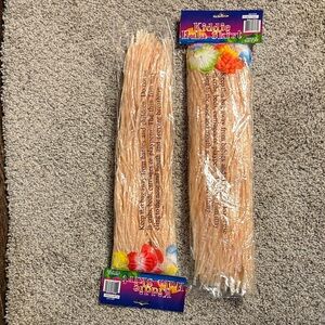 Kiddie Hula Skirts 2 total - Natural Tan made by Oriental trading company. NWT
